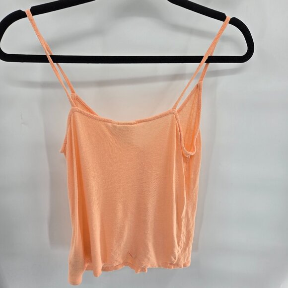 H&M L.O.G.G Orange Linen Blend Button Front Cami Tank Small - Picture 2 of 6
